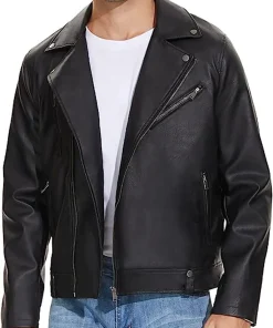 mens-lapel-collar-black-faux-leather-biker-jacket