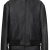 mens-rib-trim-black-faux-leather-bomber-jacket