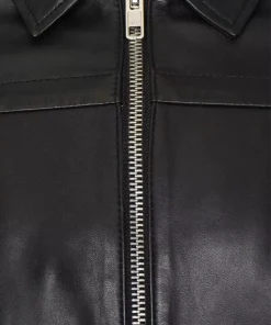 mens-shirt-collar-black-faux-leather-biker-jacket