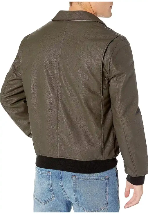 mens-shirt-collar-brown-faux-leather-bomber-jacket