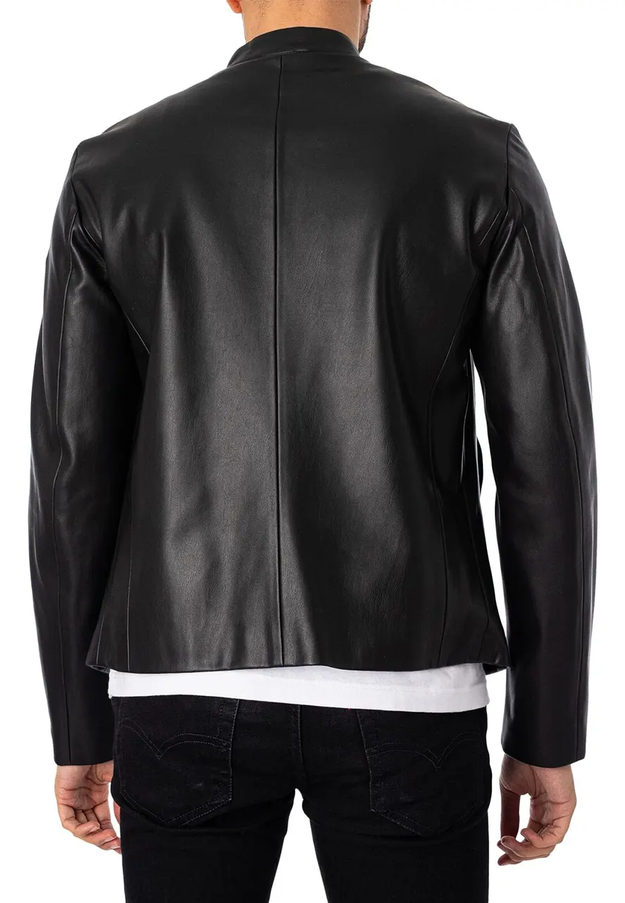 mens-snap-button-collar-black-faux-leather-jacket-5 mens-snap-button-collar-black-faux-leather-jacket