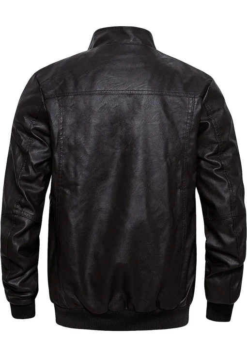 mens-stand-collar-coffee-faux-leather-slim-fit-bomber-jacket