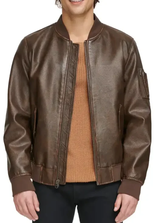 mens-varsity-brown-faux-leather-bomber-jacket