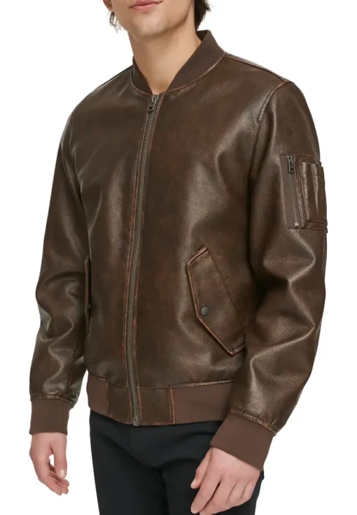 mens-varsity-brown-faux-leather-bomber-jacket