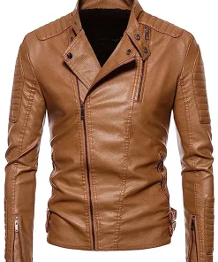 mens-vintage-asymmetric-zip-brown-faux-leather-jacket