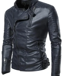 mens-vintage-asymmetric-zip-dark-blue-faux-leather-jacket