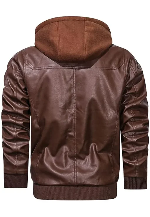 mens-vintage-brown-faux-leather-bomber-jacket-with-removable-hood