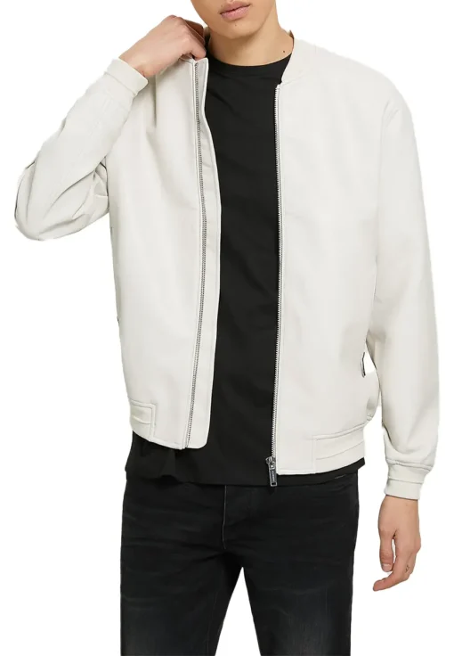 mens-white-bomber-faux-leather-jacket