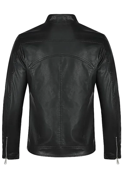 mens-zip-up-black-faux-leather-jacket