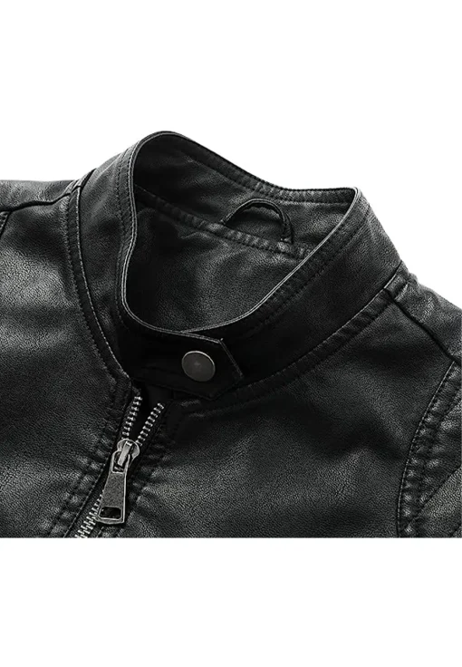 mens-zip-up-black-faux-leather-jacket