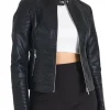 snap-tab-collar-womens-black-faux-leather-biker-jacket