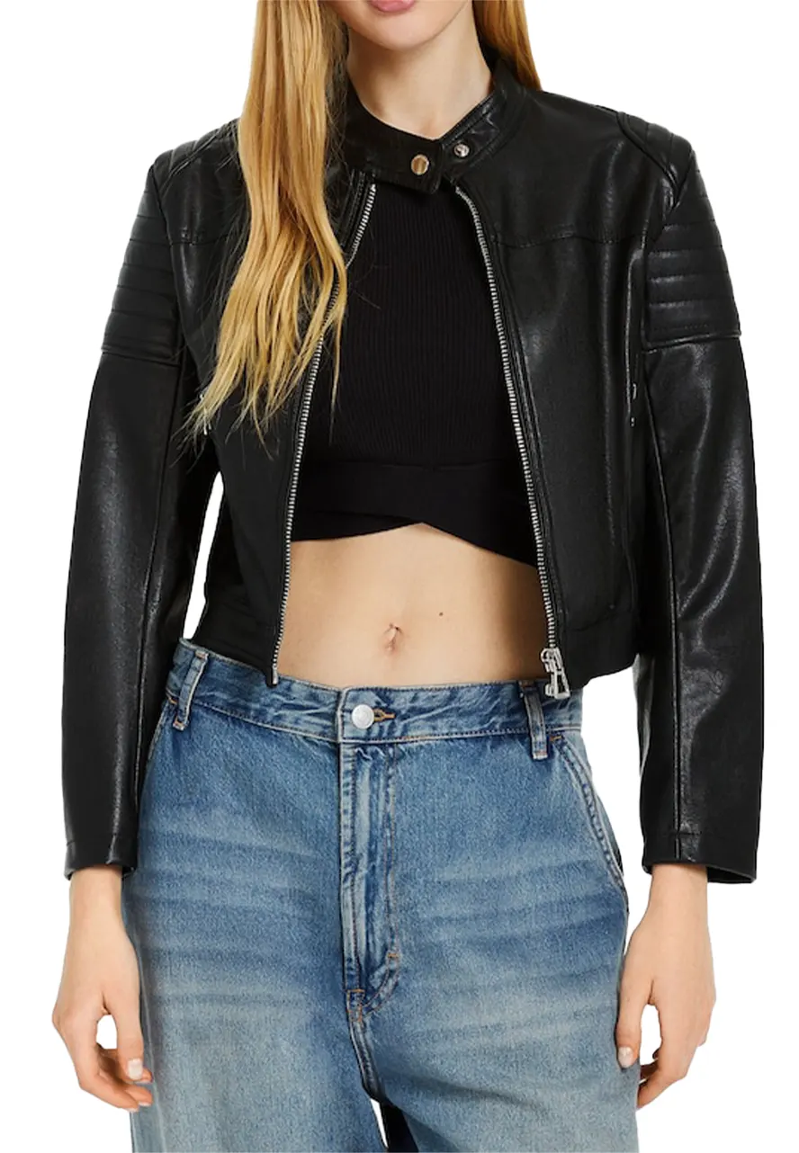 womens-black-faux-leather-biker-racing-jacket-1 womens-black-faux-leather-biker-racing-jacket