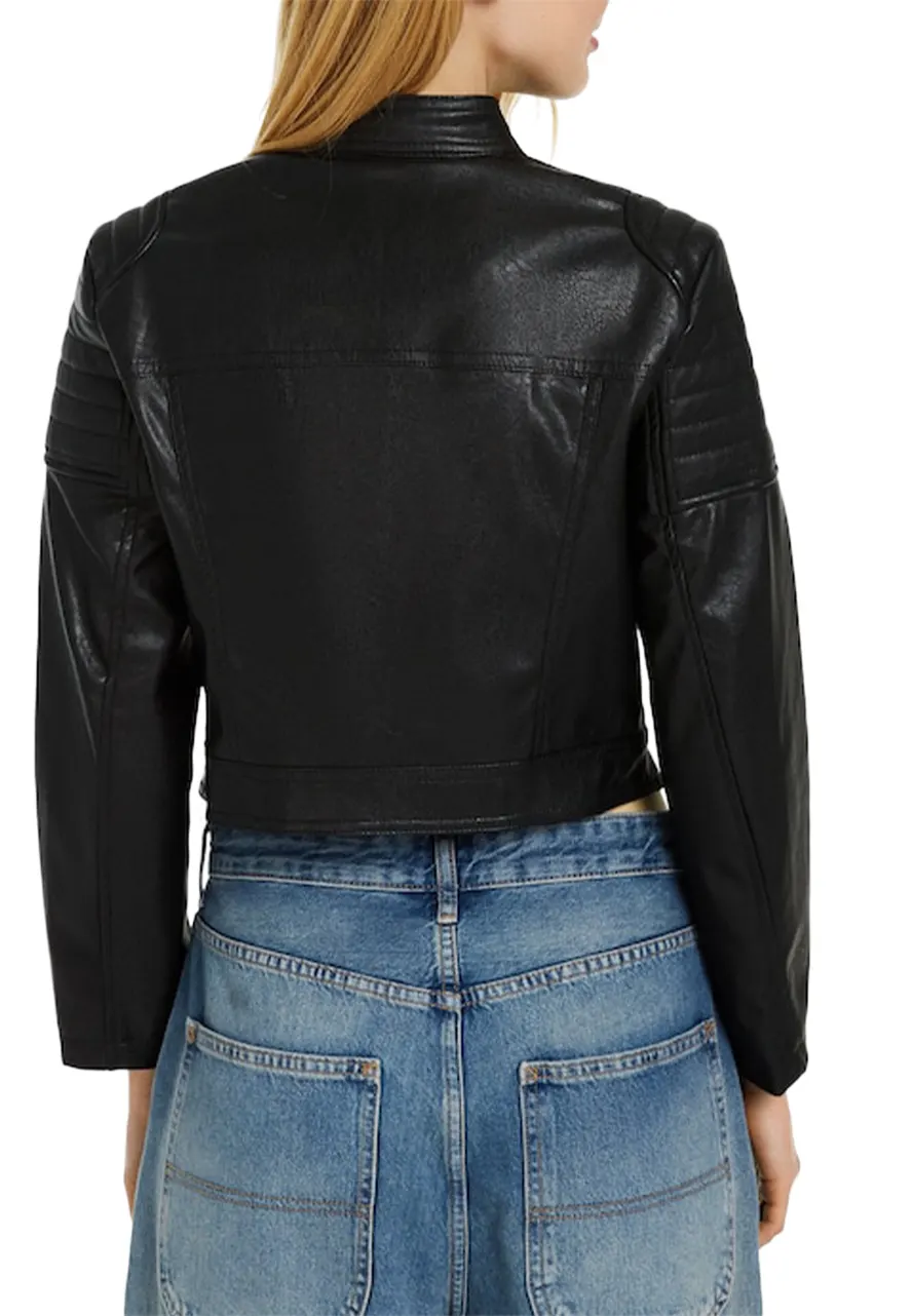 womens-black-faux-leather-biker-racing-jacket-2 womens-black-faux-leather-biker-racing-jacket