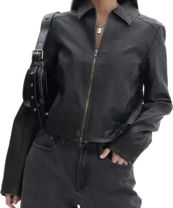 womens-black-faux-leather-fitted-long-sleeve-jacket