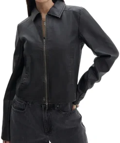 womens-black-faux-leather-fitted-long-sleeve-jacket