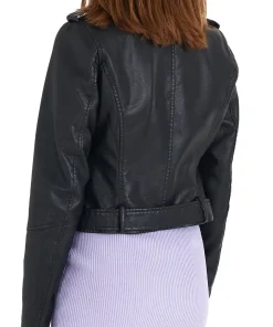 womens-black-faux-leather-light-jacket