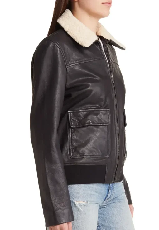 womens-black-leather-bomber-jacket-with-removable-faux-shearling-trim