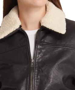 womens-black-leather-bomber-jacket-with-removable-faux-shearling-trim