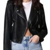 womens-branded-black-faux-leather-biker-jacket