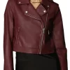 womens-branded-burgundy-faux-leather-biker-jacket