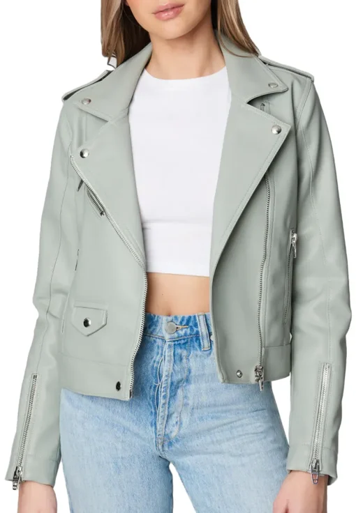 womens-brando-green-faux-leather-biker-jacket