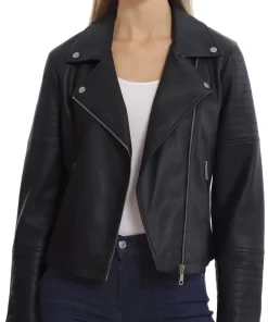 womens-classic-black-faux-leather-biker-jacket
