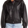 womens-faux-leather-black-oversize-bomber-jacket