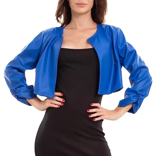 womens-open-front-blue-faux-leather-cropped-jacket