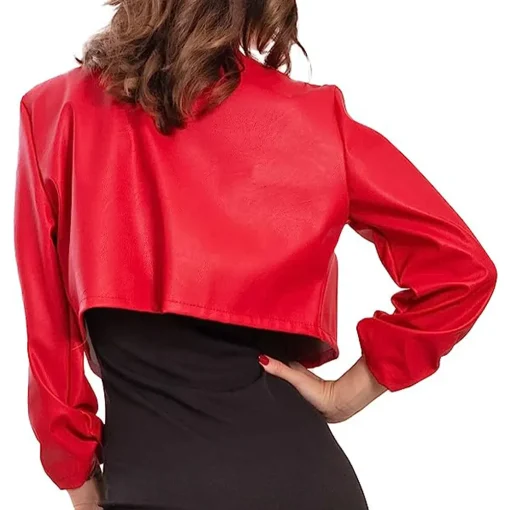 womens-open-front-red-faux-leather-cropped-jacket