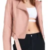 womens-pink-faux-leather-light-jacket