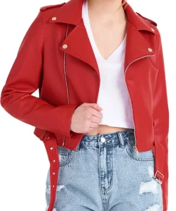 womens-red-faux-leather-biker-jacket-with-belt