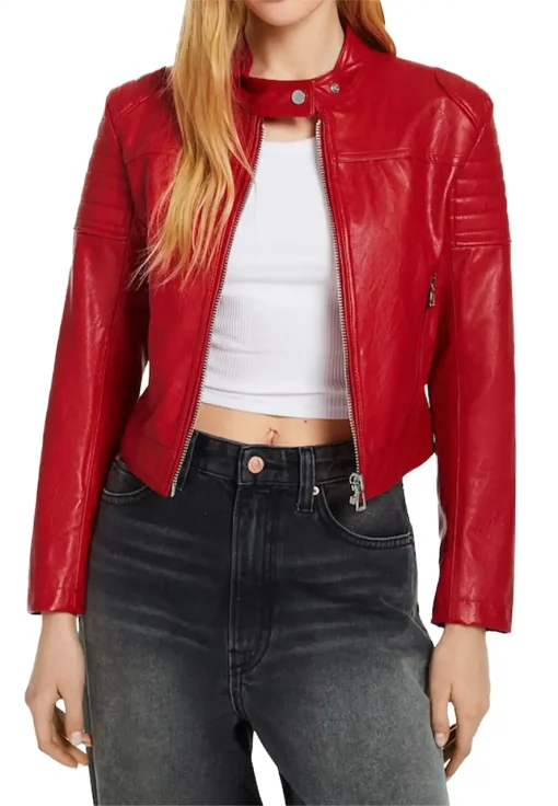 womens-red-faux-leather-biker-racing-jacket