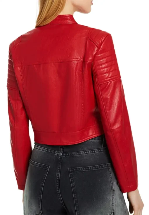 womens-red-faux-leather-biker-racing-jacket
