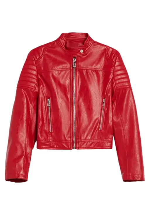 womens-red-faux-leather-biker-racing-jacket
