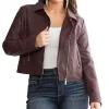 womens-spread-collar-burgundy-faux-leather-jacket