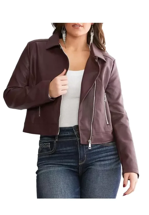 womens-spread-collar-burgundy-faux-leather-jacket