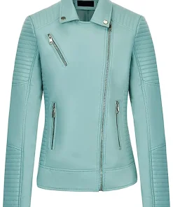 womens-tiffany-blue-faux-leather-casual-biker-jacket