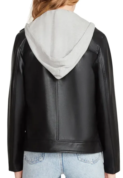 womens-zip-up-black-faux-leather-hooded-jacket