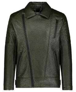 mens-army-green-faux-leather-biker-jacket