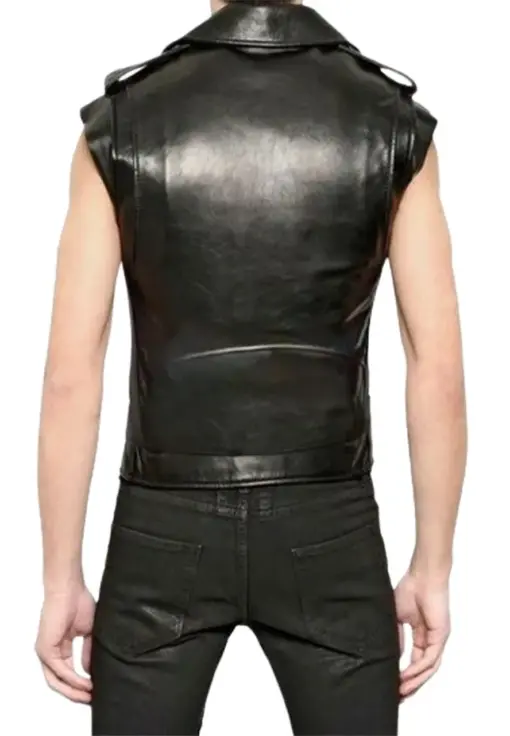 mens-basic-black-faux-leather-biker-vest