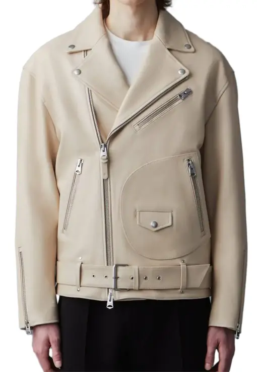 mens-beige-faux-leather-biker-jacket