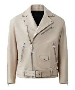 mens-beige-faux-leather-biker-jacket