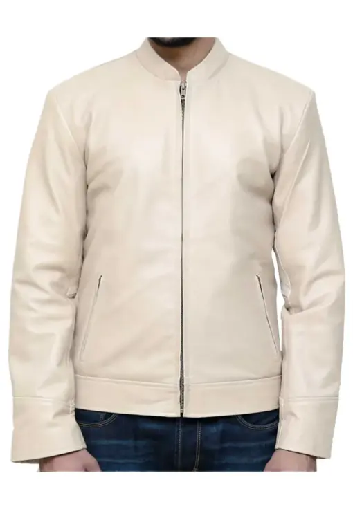 mens-beige-faux-leather-jacket