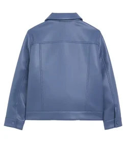 mens-biker-blue-faux-leather-jacket