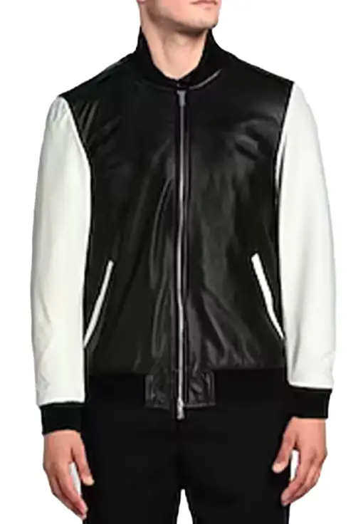 mens-black-and-white-bomber-faux-leather-jacket