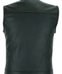 mens-black-biker-faux-leather-vest