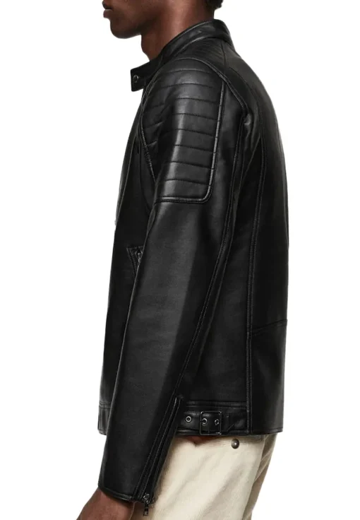 mens-black-faux-leather-classic-biker-jacket