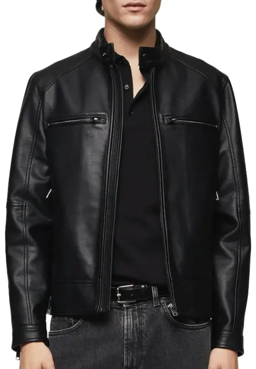 mens-black-faux-leather-sport-biker-jacket