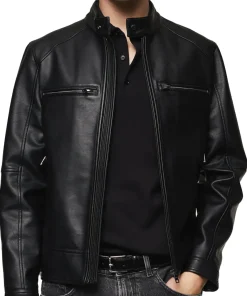 mens-black-faux-leather-sport-biker-jacket