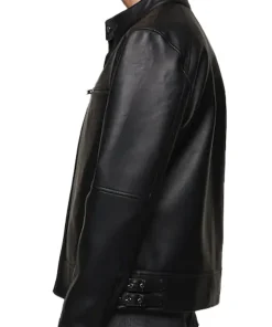 mens-black-faux-leather-sport-biker-jacket
